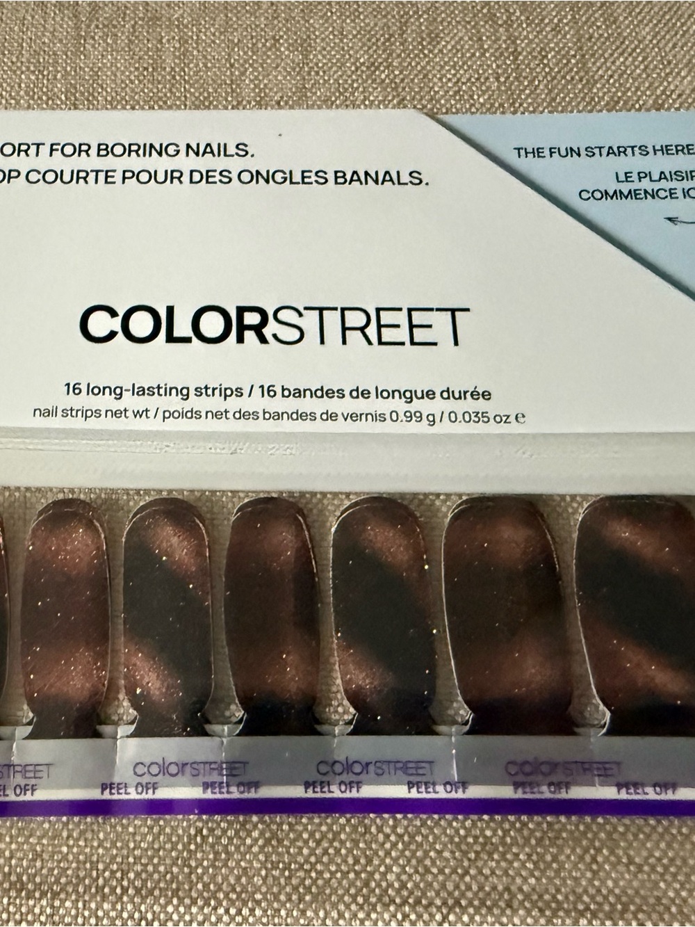 Color Street Midnight Roast Shimmer Nail Strips